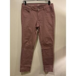 NWT New Ann Taylor LOFT Women's Size 28 6 Curvy Skinny Crop Jean in Dusty Pink